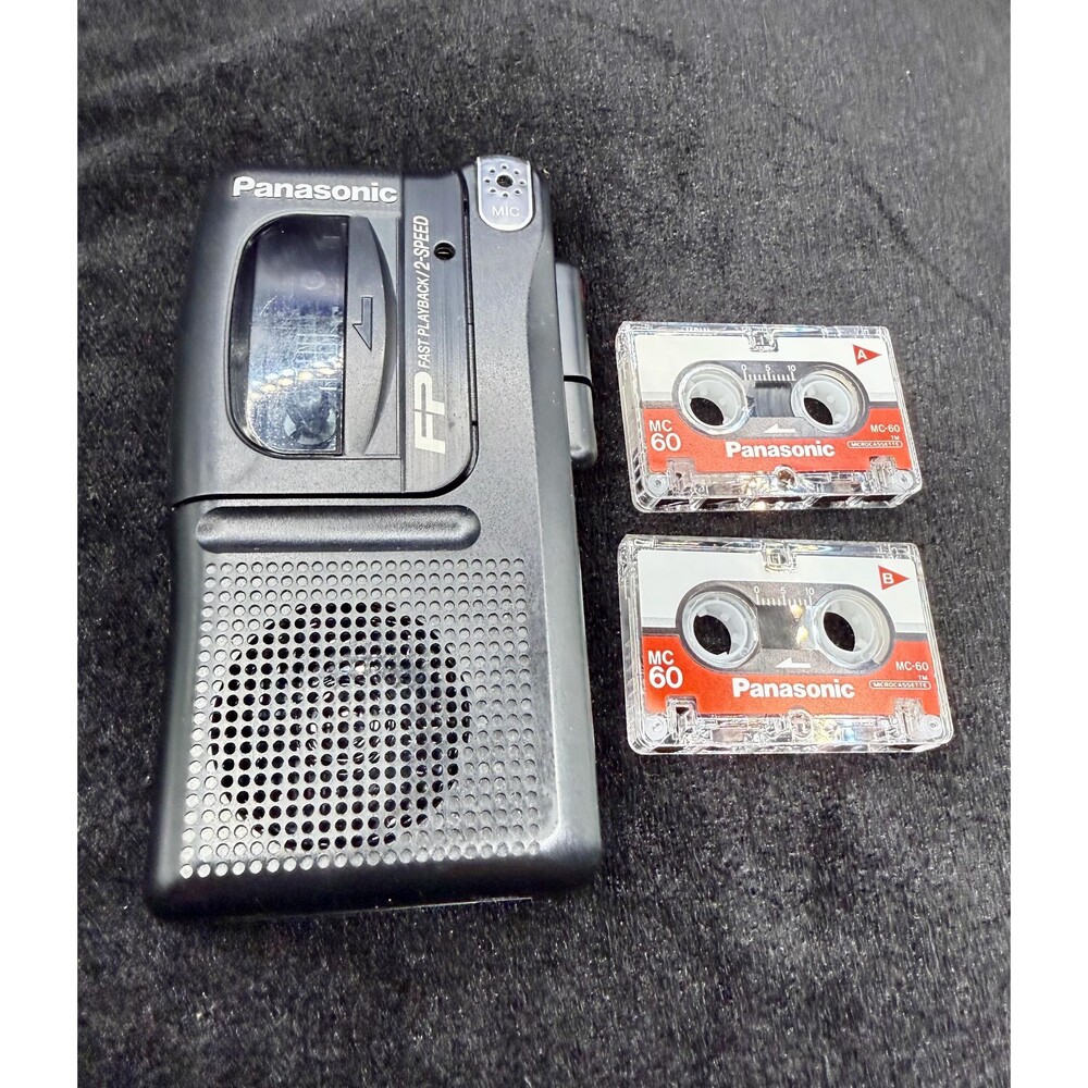 Vintage Panasonic RN-202 FP Fast Playback Microcassette Recorder -Tested Working